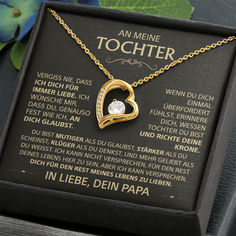 An meine Tochter – Herz-Halskette, Liebe Papa