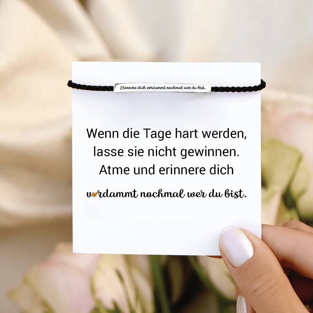 Erinnere dich, wer du bist - Motivationsarmband - Gold