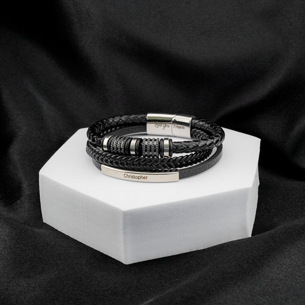 An meinen Sohn – Personalisiertes Armband für immer verbunden