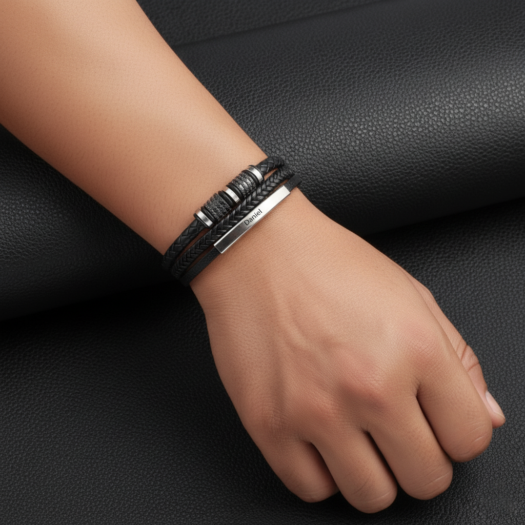 An meinen Sohn – Personalisiertes Armband für immer verbunden