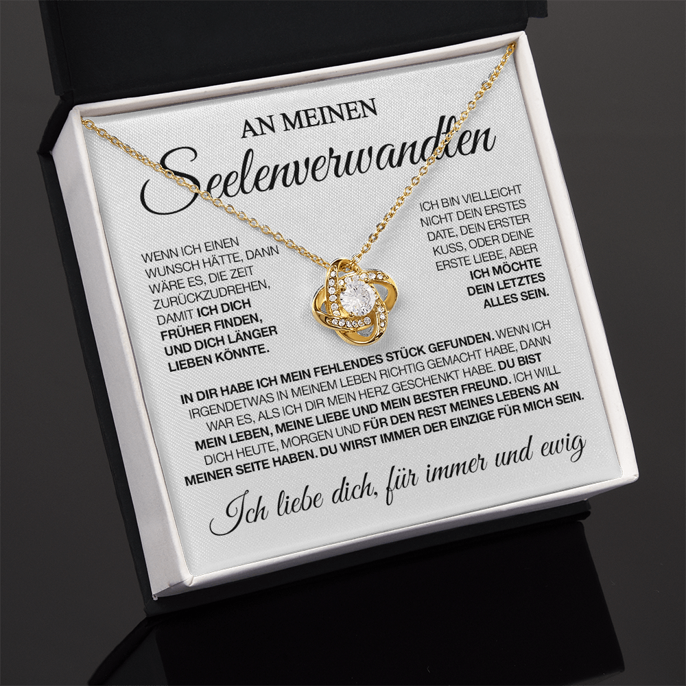 An meinen Seelenverwandten - Liebesknoten-Halskette - Gold
