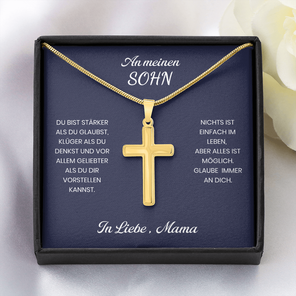 An meinen Sohn - Kreuz-Liebeskette