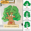 Holz-Weihnachtsbaum - personalisiertes Familien-Puzzle-Dekor