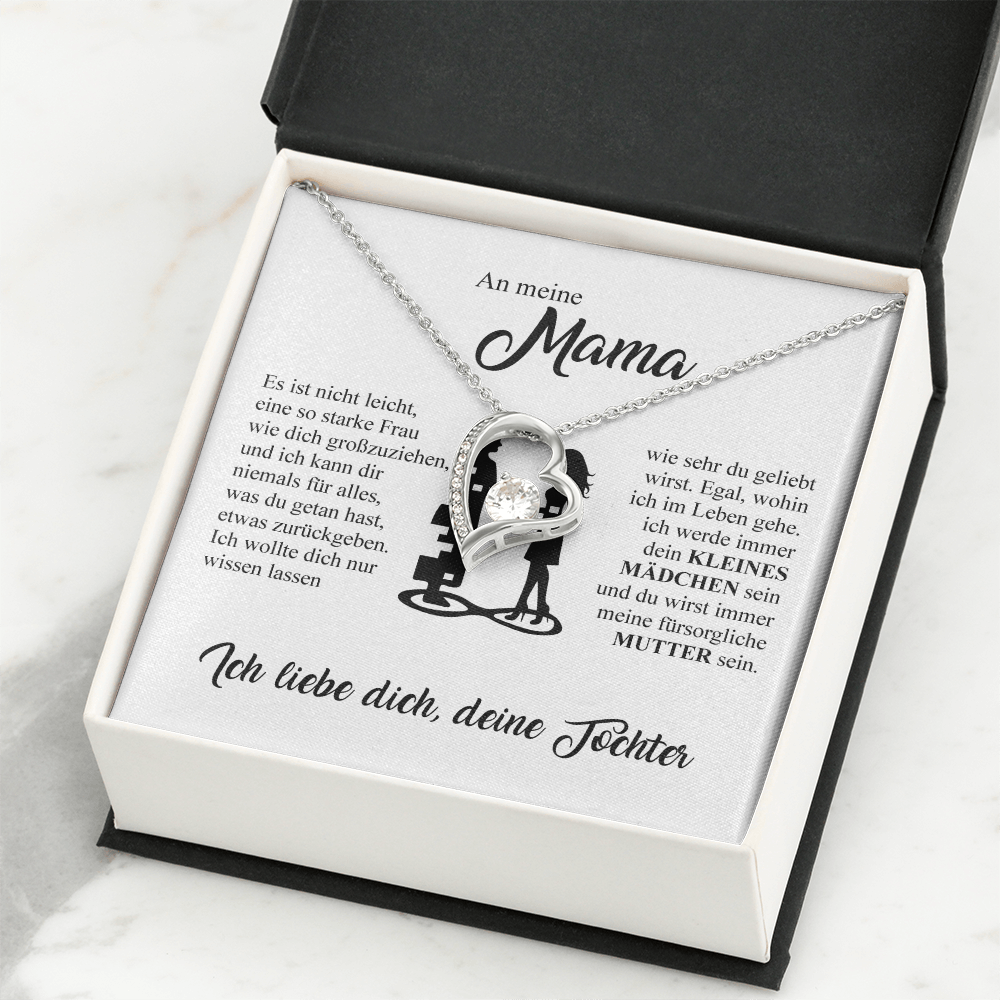 An meine geliebte Mutter - Herz-Halskette - Gold