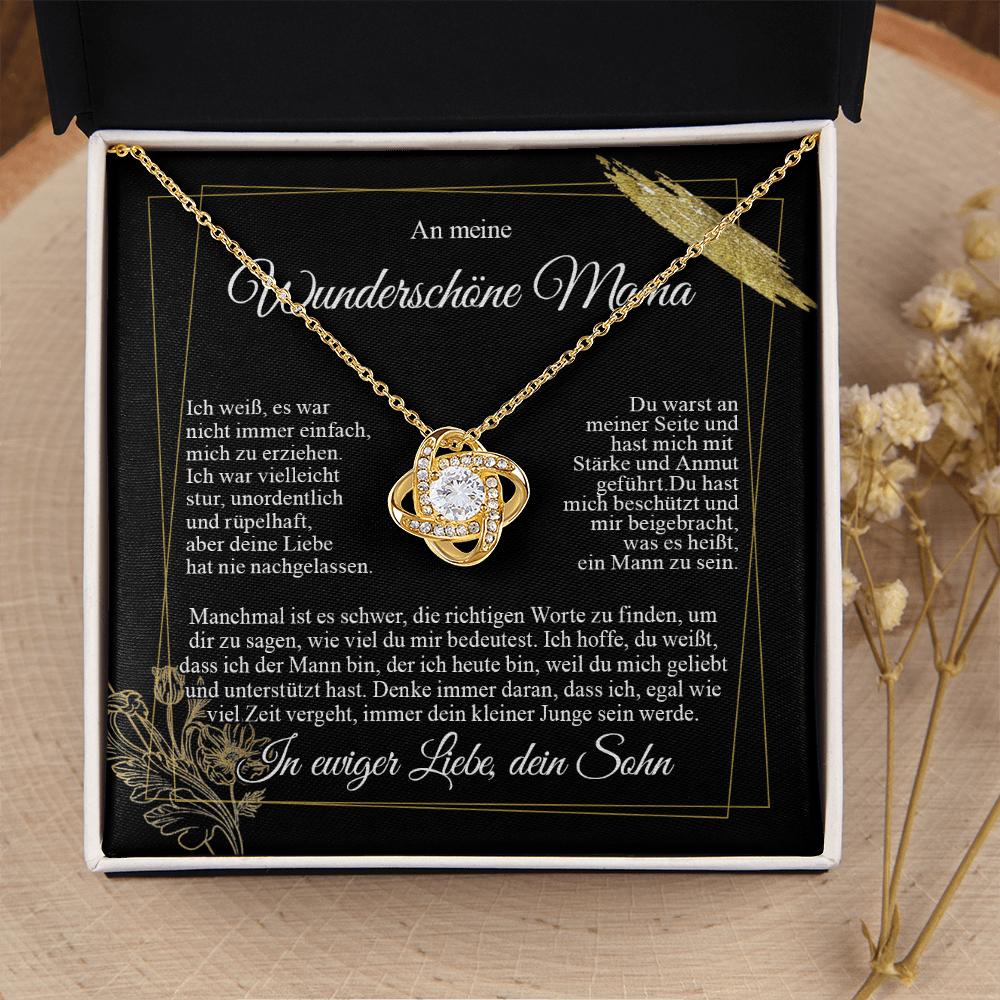 An meine Mama – Ich liebe dich vom Sohn – Knotenkette