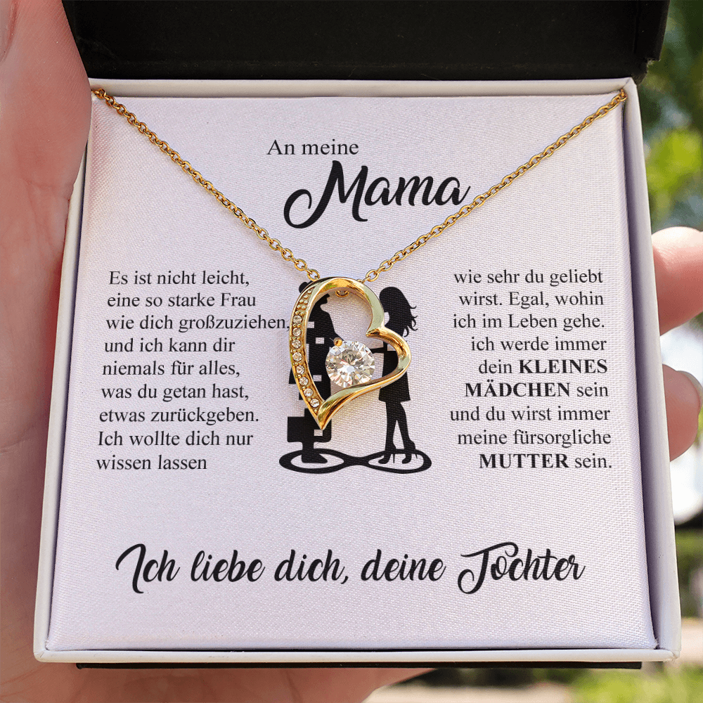 An meine geliebte Mutter - Herz-Halskette - Gold