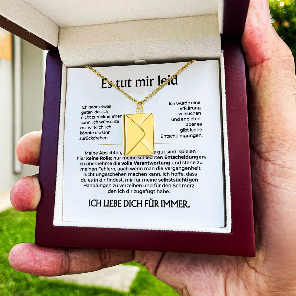 Es tut mir leid - Liebesbrief-Halskette