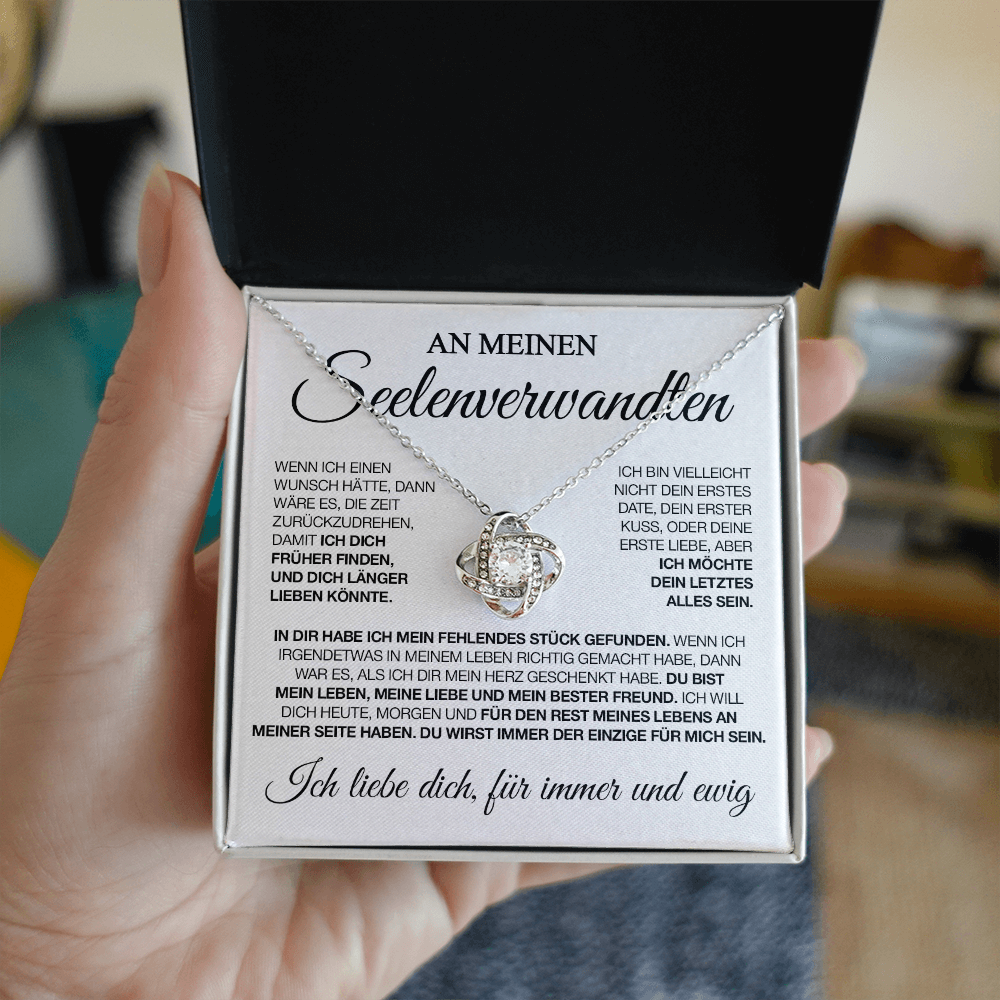An meinen Seelenverwandten - Liebesknoten-Halskette - Gold