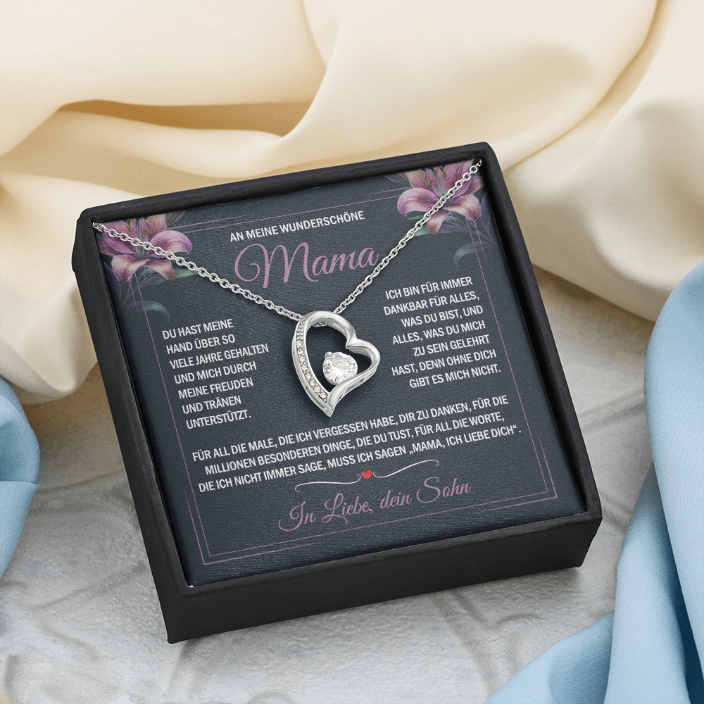 An meine Mama – Freude und Tränen – Herz-Halskette