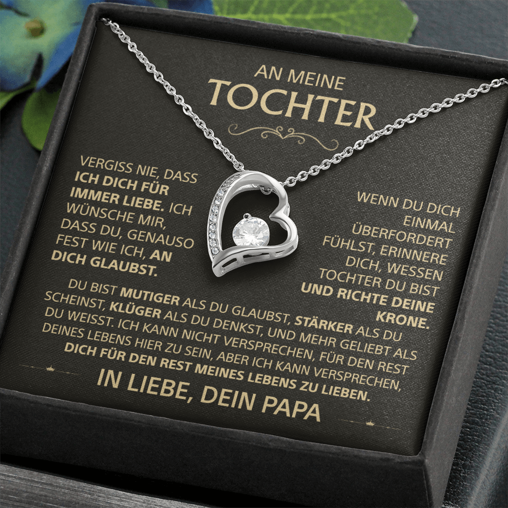 An meine Tochter – Herz-Halskette, Liebe Papa