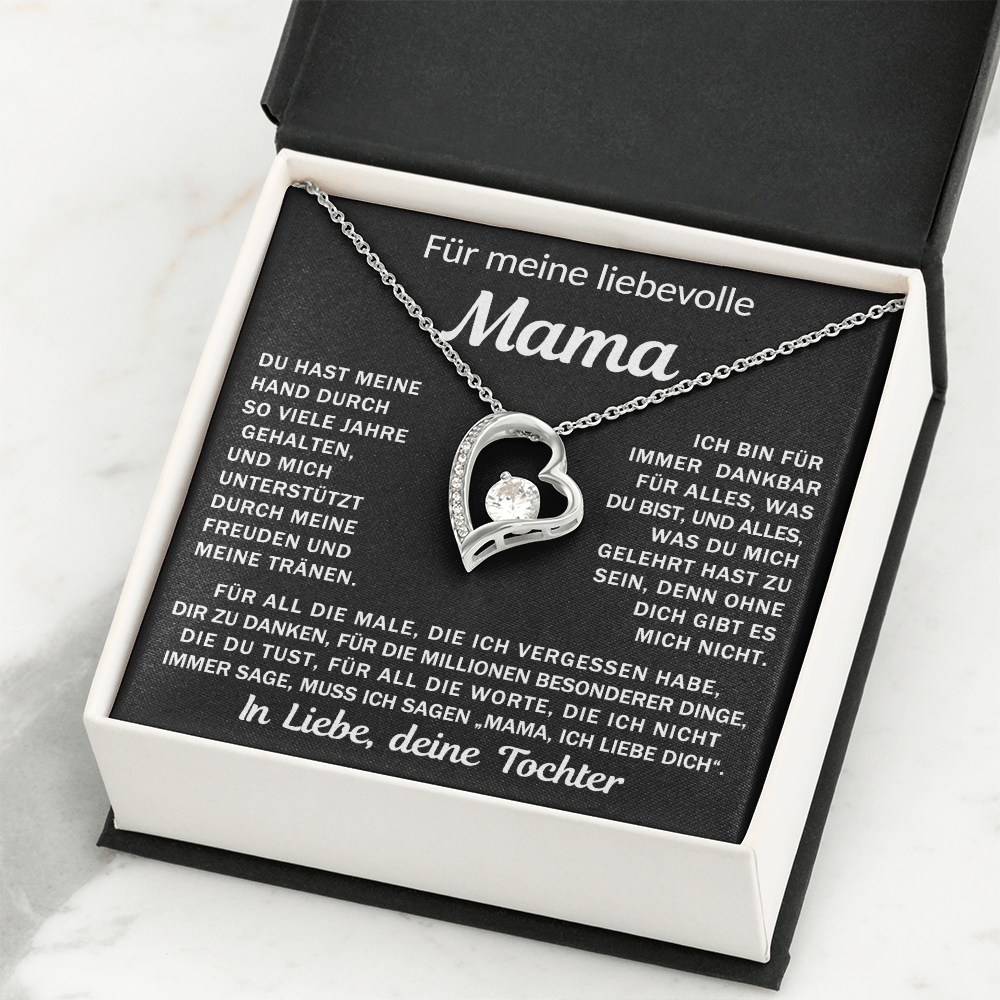 An meine liebende Mama, deine Tochter - Herzkette