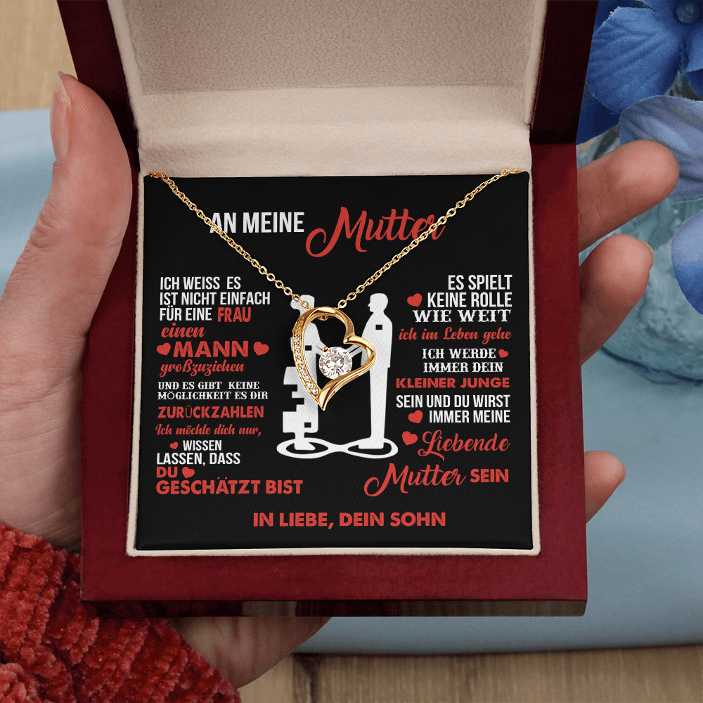 An meine Mutter – Dein kleiner Junge – Herz-Halskette