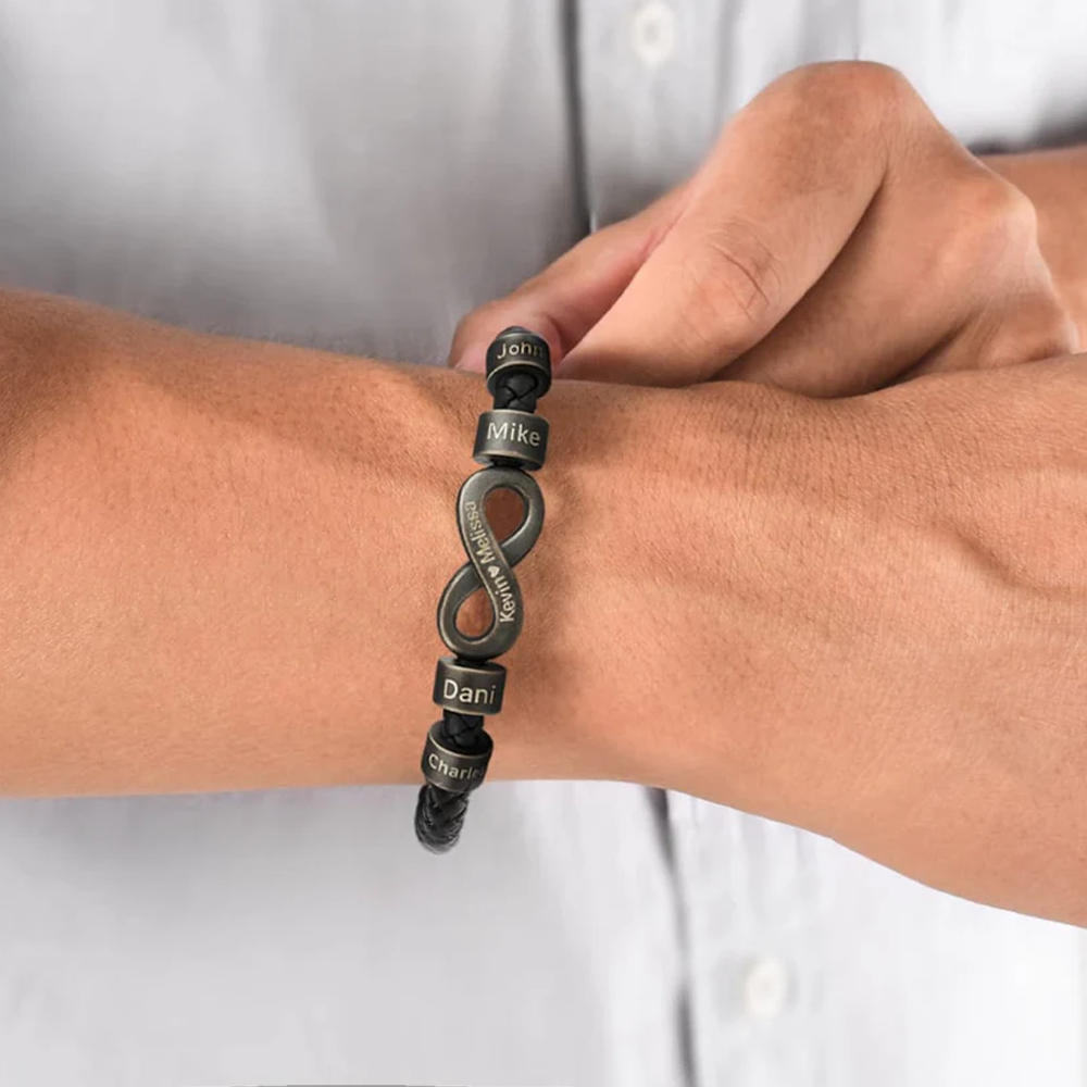 An meinen Ehemann – Personalisiertes Armband mit Familiennamen