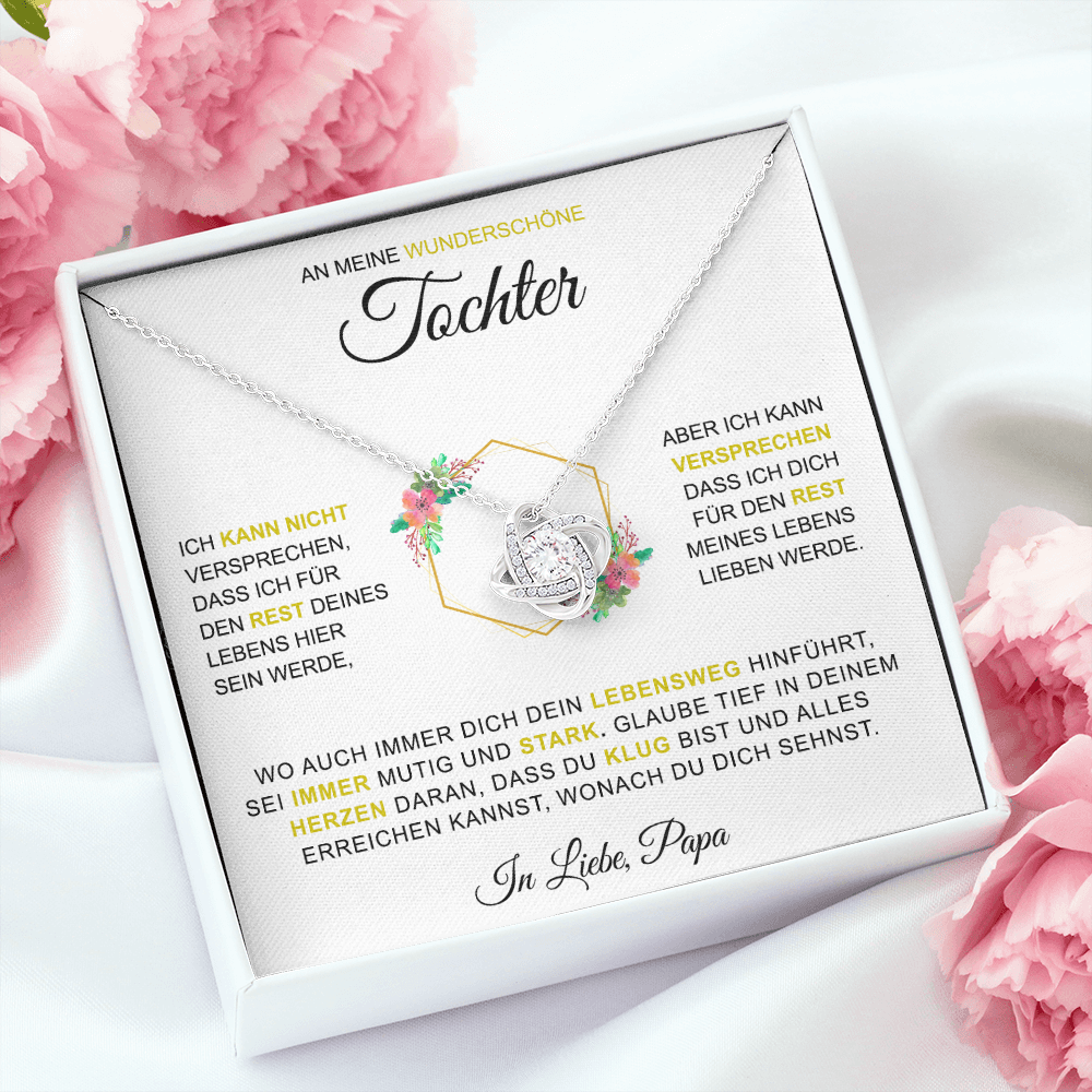 An meine schöne Tochter – In Liebe, Papa – Liebesknoten-Halskette