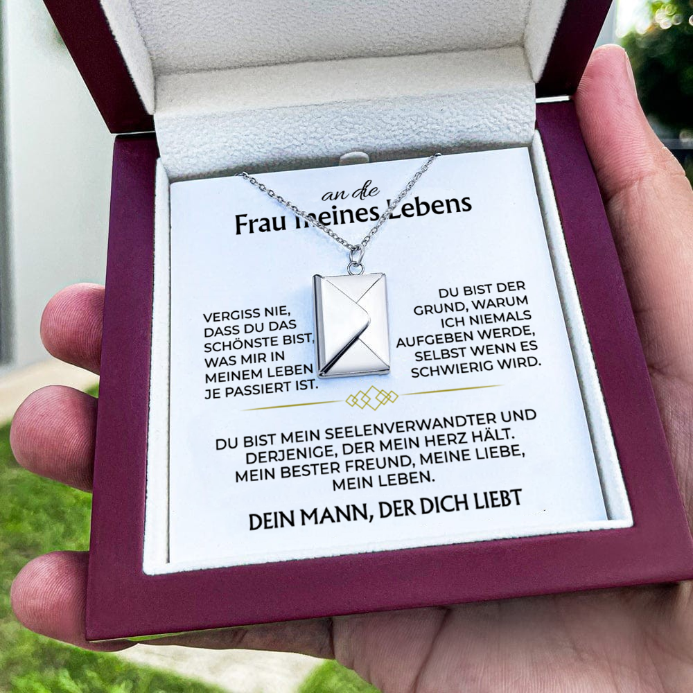 Frau meines Lebens - Liebesbrief-Halskette