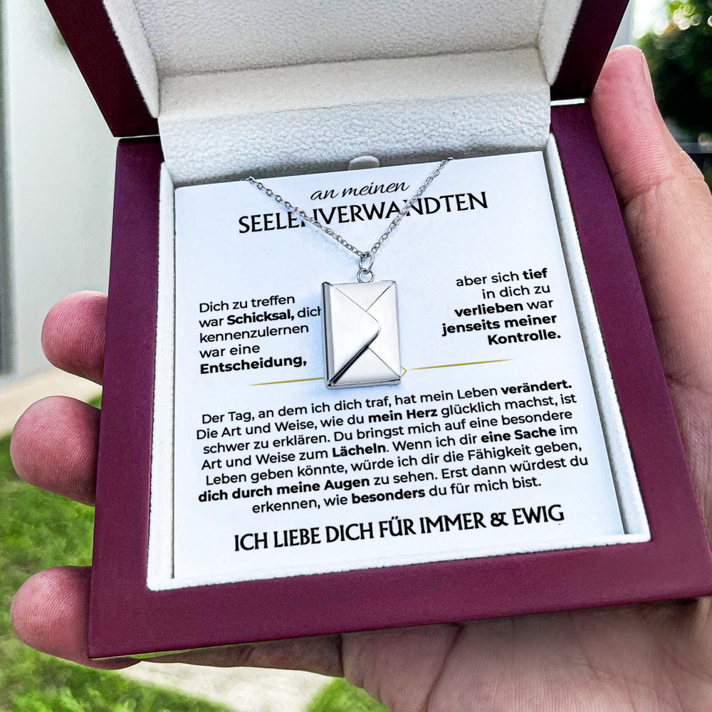 An meinen Seelenverwandten - Liebesbrief-Halskette