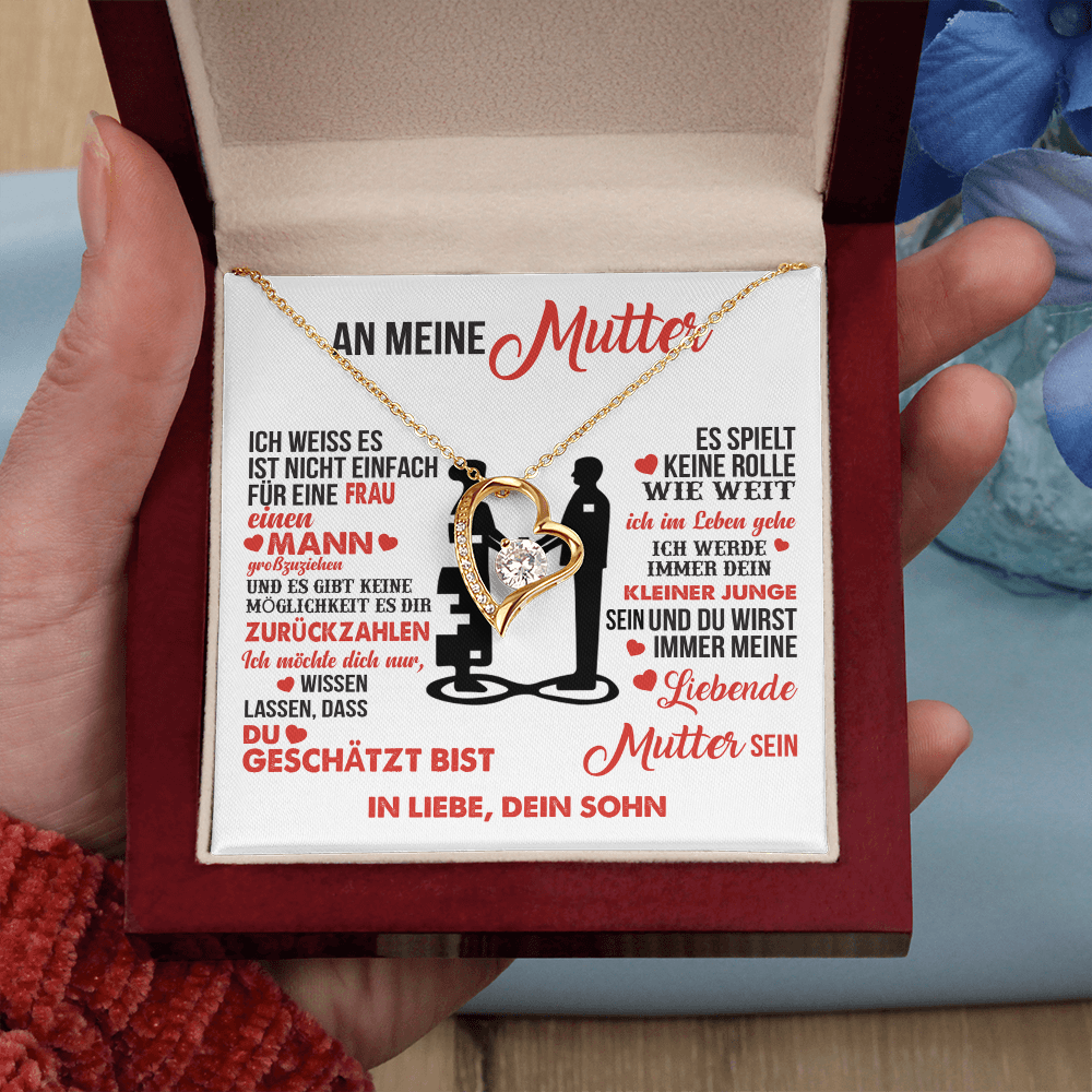 An meine Mutter – Ich bin dein kleiner Junge – Herz-Halskette