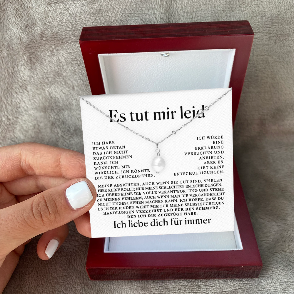 An meine Liebe - Herzliche Entschuldigung Halskette