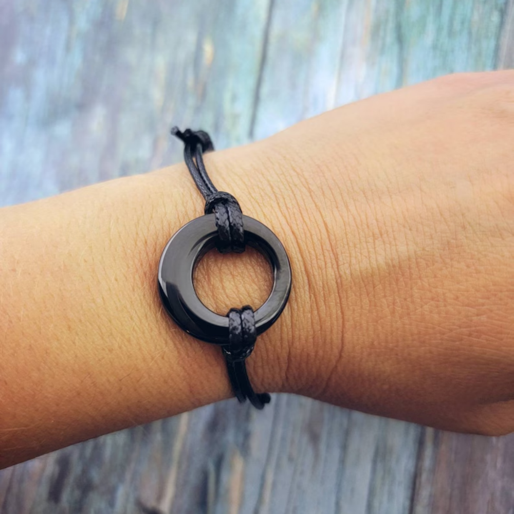 An meinen Sohn - Kreisarmband - Schwarz