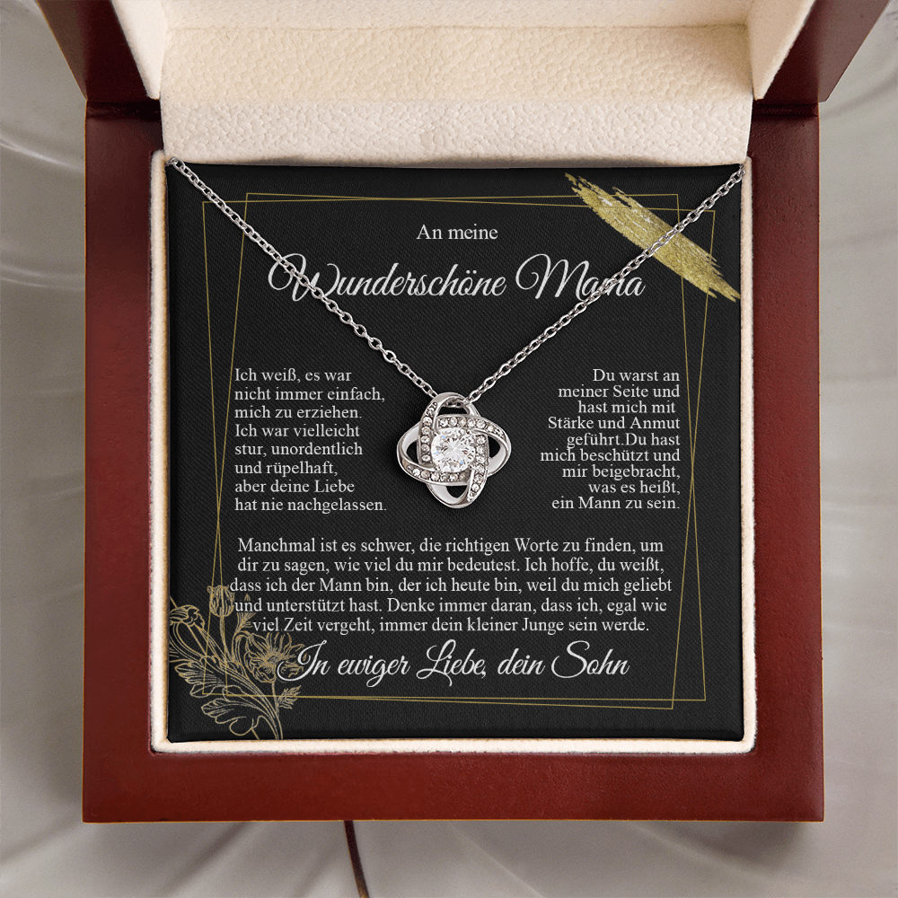 An meine Mama – Ich liebe dich vom Sohn – Knotenkette