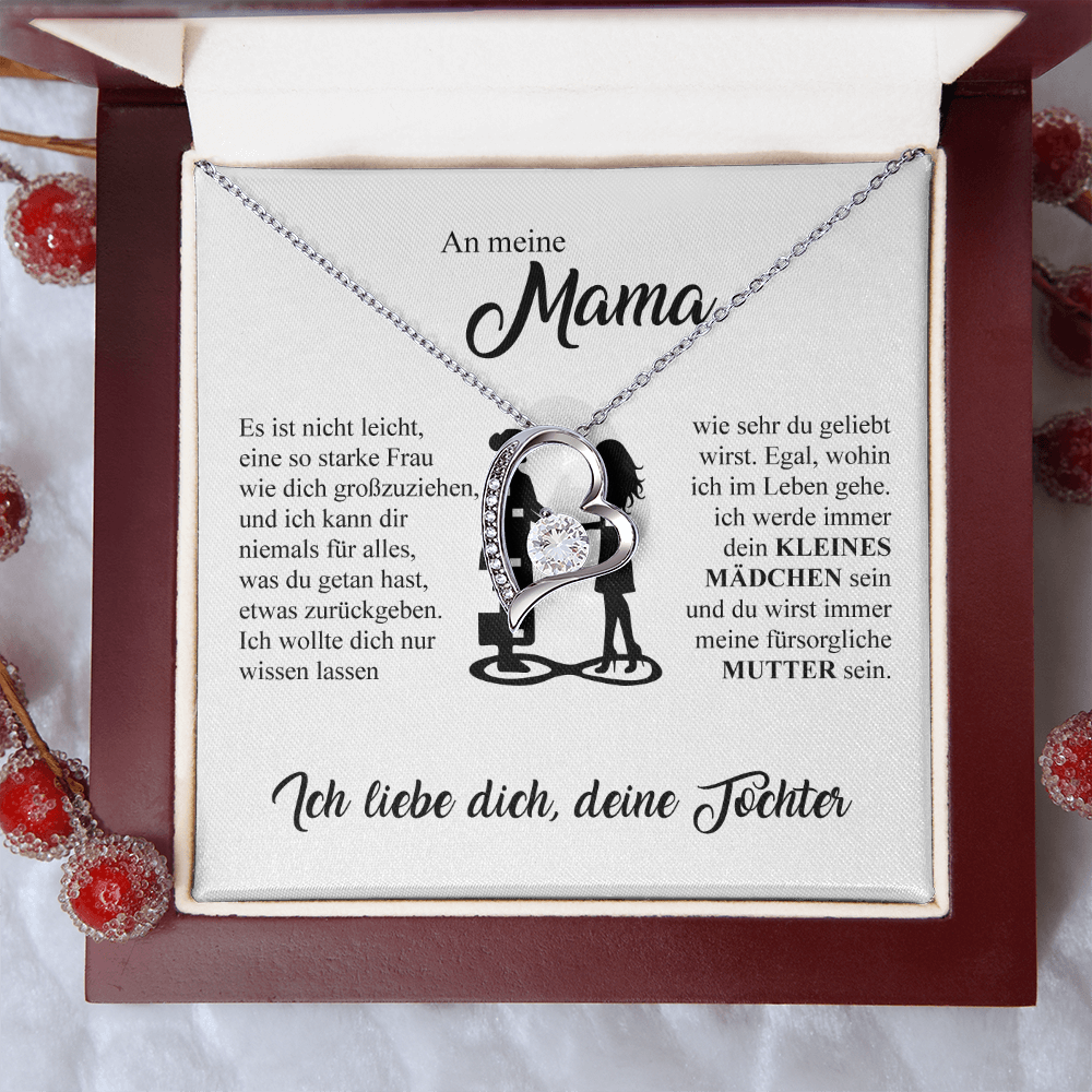 An meine geliebte Mutter - Herz-Halskette - Gold