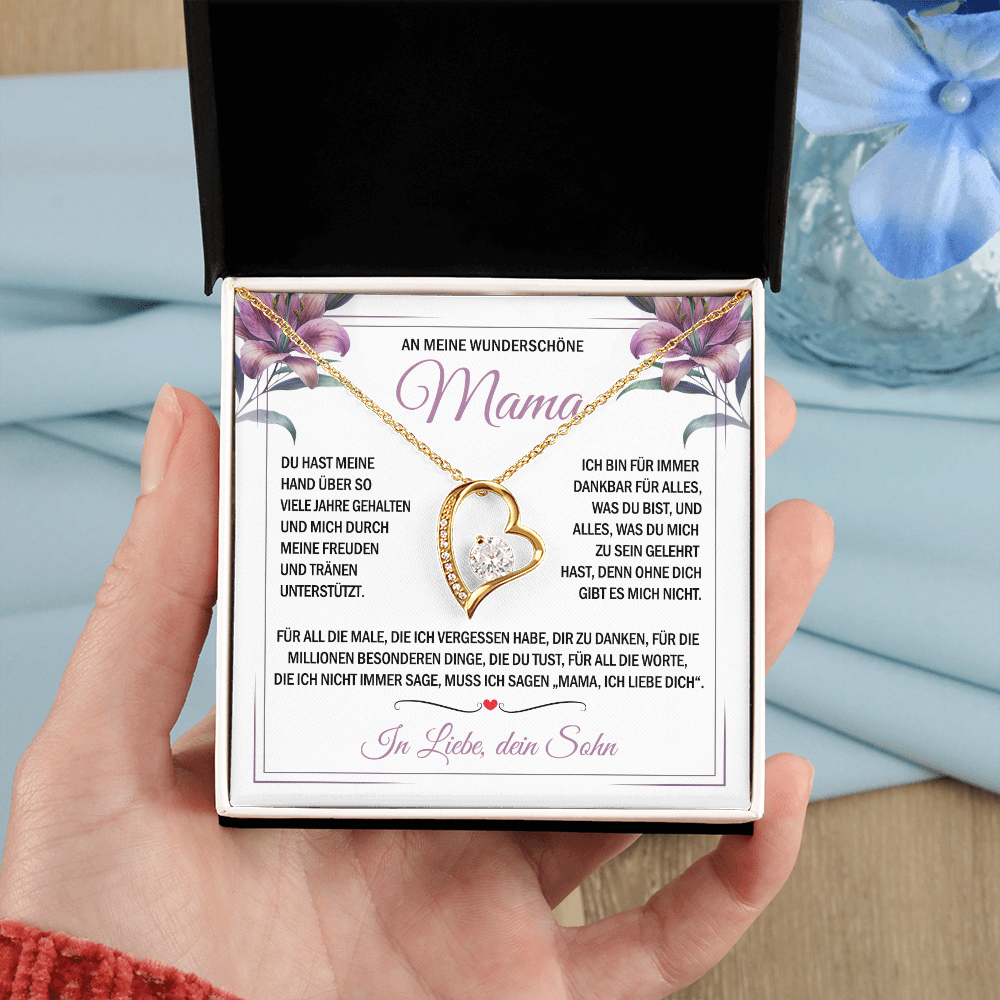 An meine Mama – Ohne dich gäbe es kein Ich – Herz-Halskette