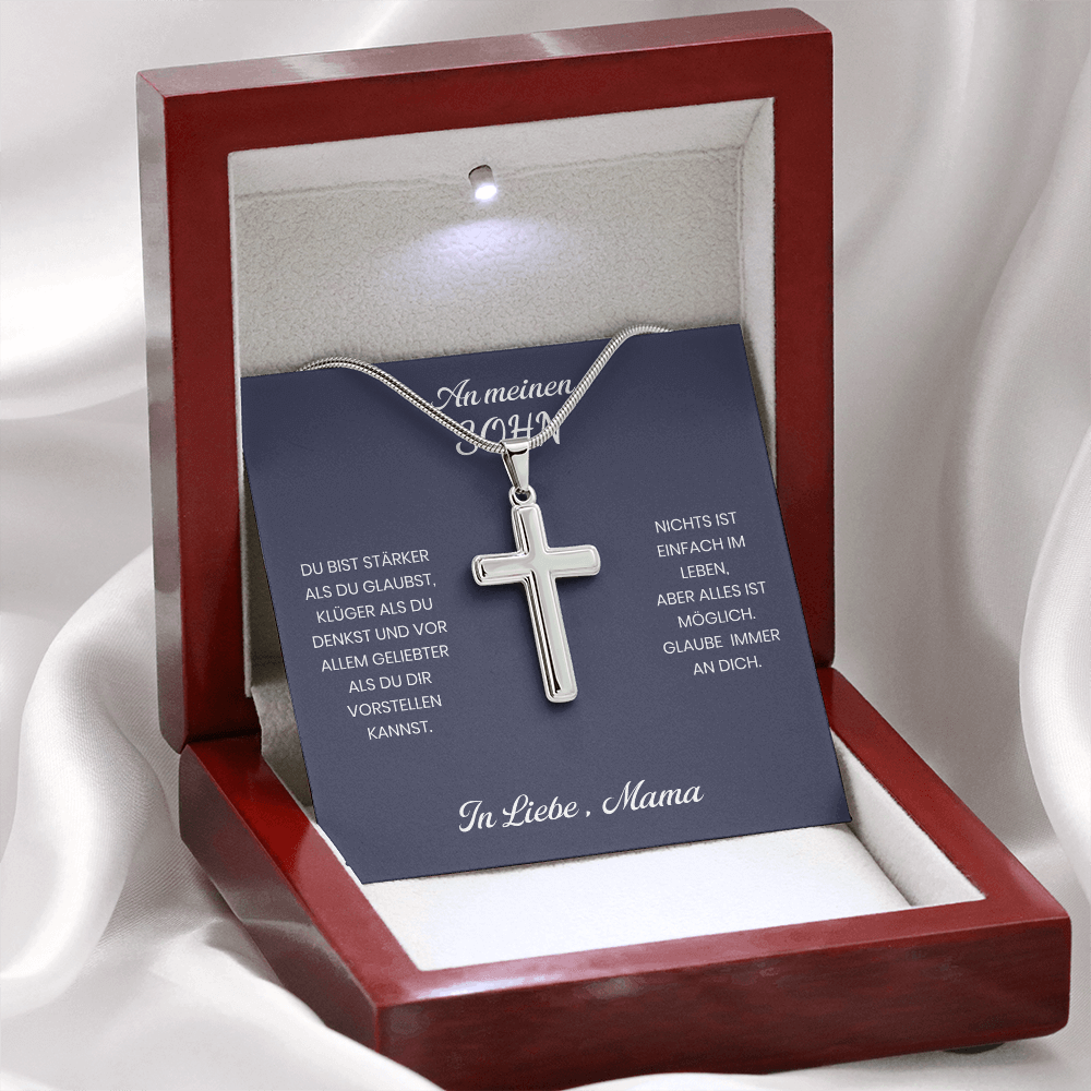 An meinen Sohn - Kreuz-Liebeskette