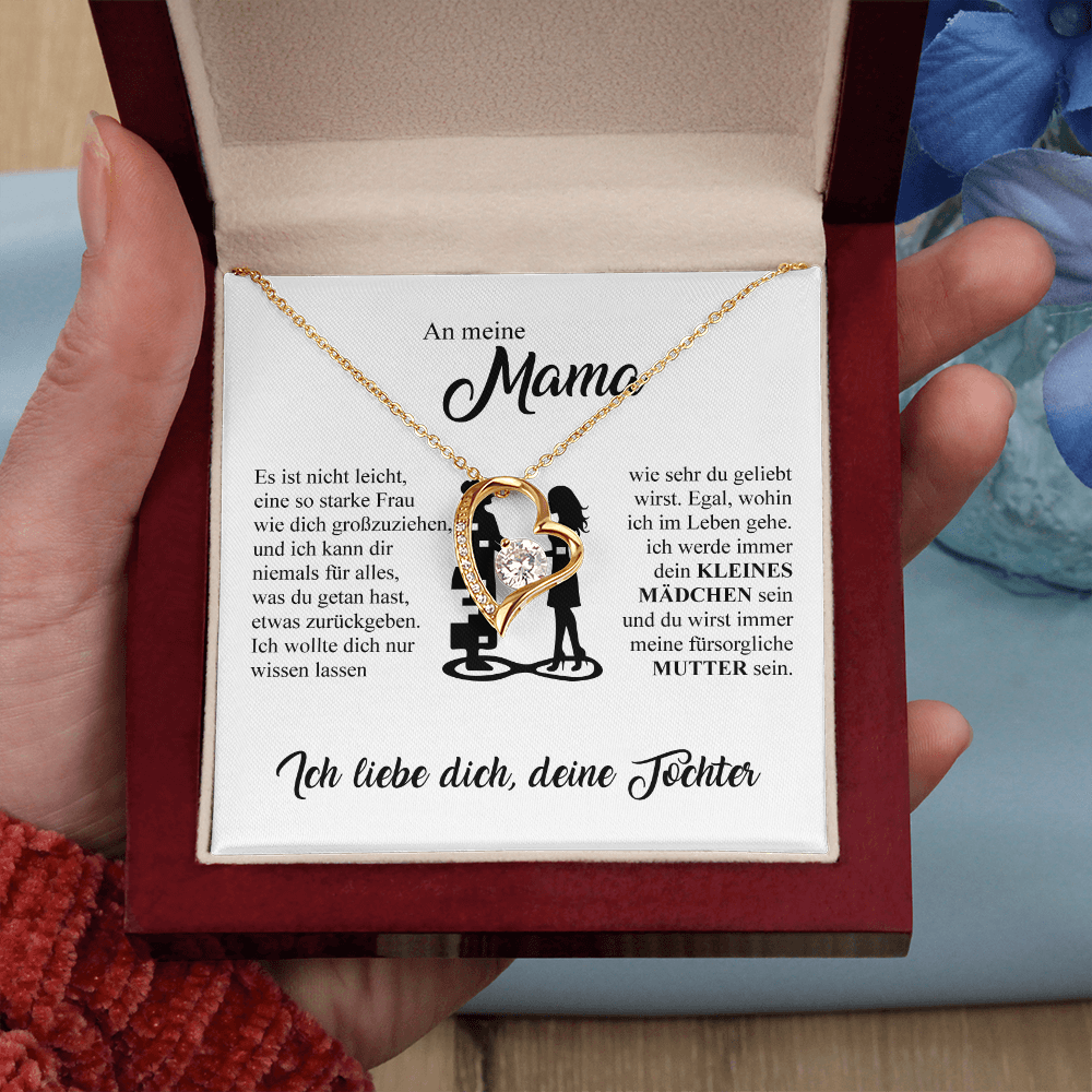 An meine geliebte Mutter - Herz-Halskette - Gold