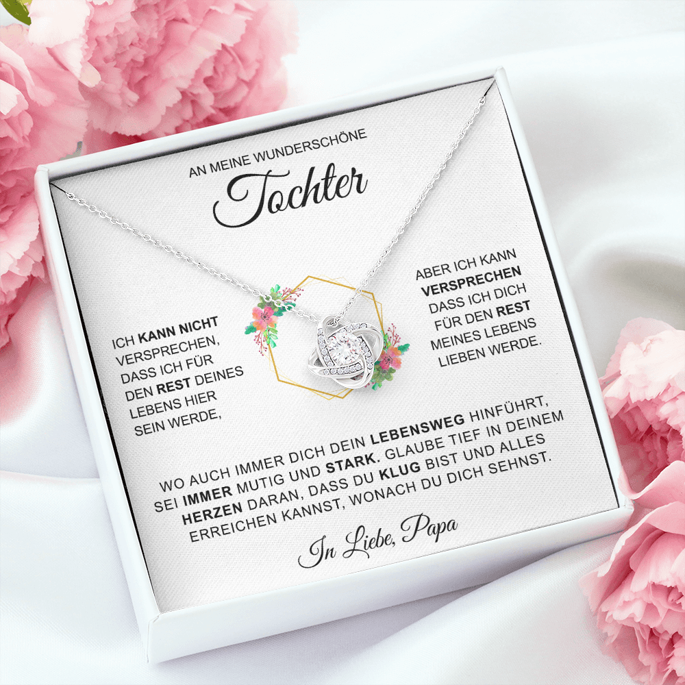 An meine schöne Tochter – In Liebe, Papa – Liebesknoten-Halskette