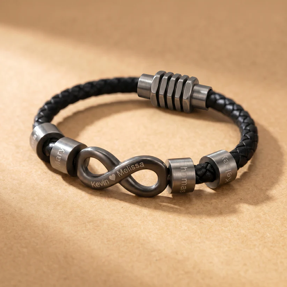 An meinen Ehemann – Personalisiertes Armband mit Familiennamen