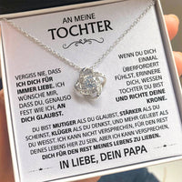 An meine Tochter - Liebesknoten-Halskette, von Papa