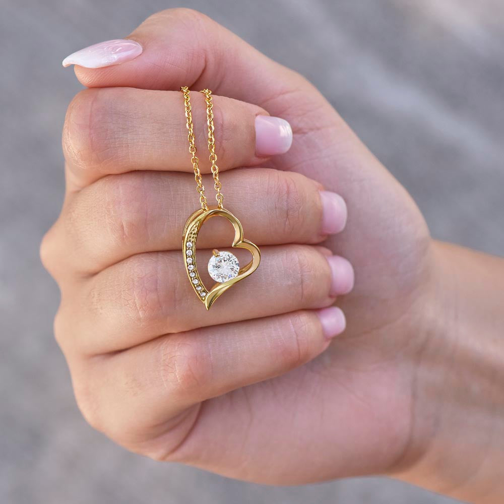 An meine geliebte Mutter - Herz-Halskette - Gold