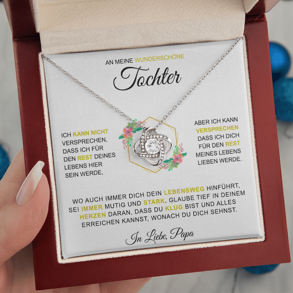 An meine schöne Tochter – In Liebe, Papa – Liebesknoten-Halskette