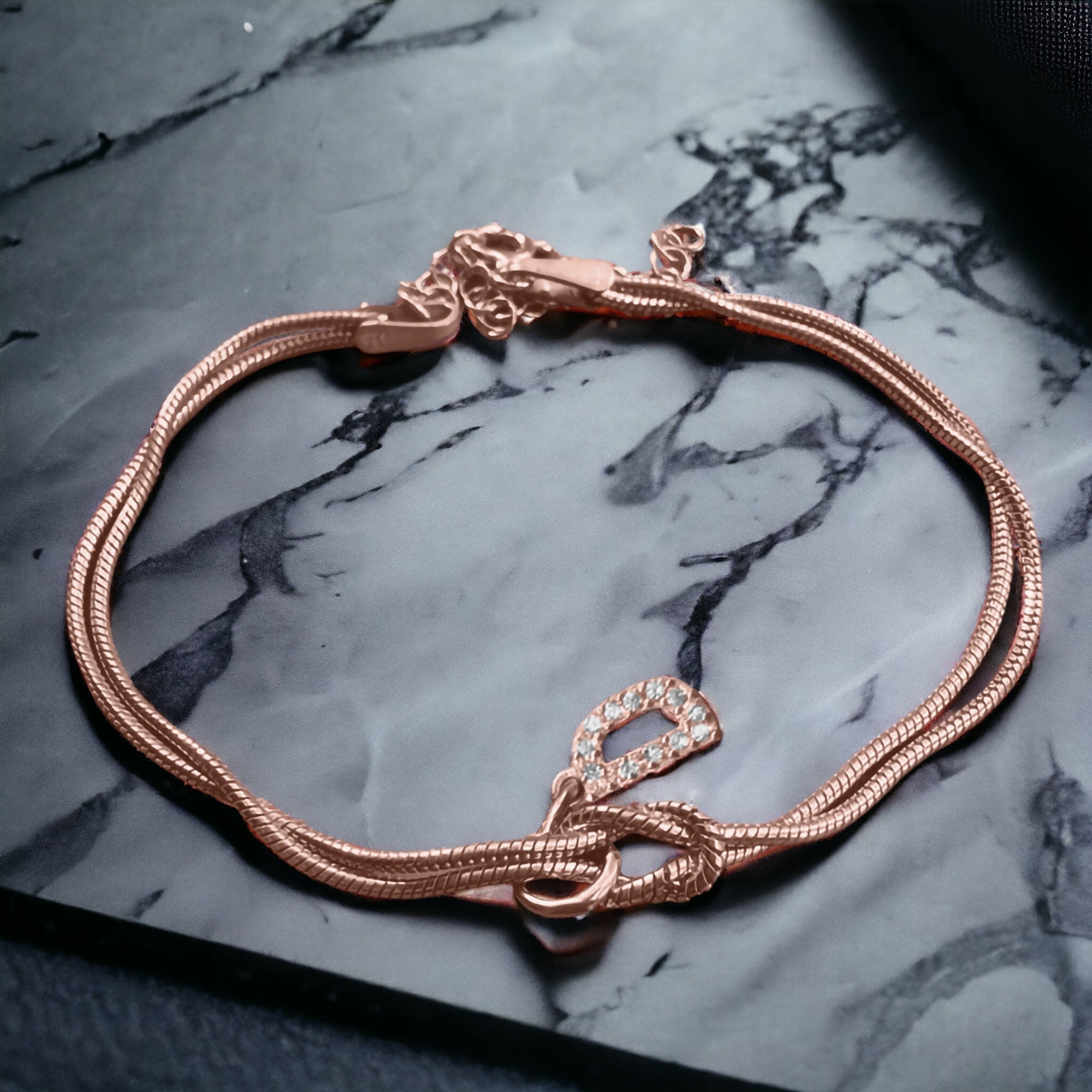 An meine Tochter - Liebesknotenarmband - Roségold