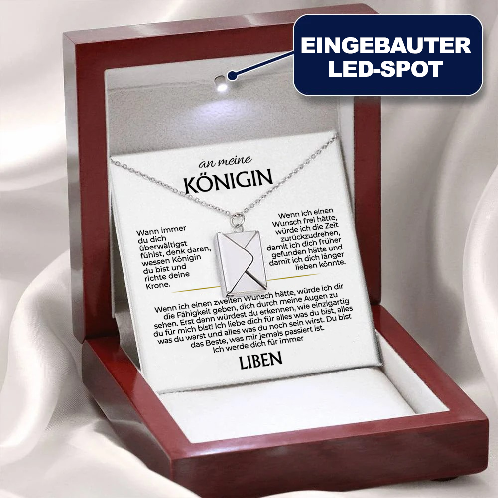 An meine Königin - Liebesbrief-Halskette