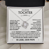 An meine Tochter - Liebesknoten-Halskette, von Papa