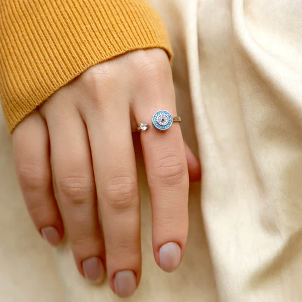 An meine Tochter - Evil Eye Fidget Ring