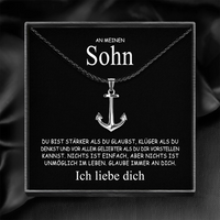 An meinen Sohn - Ankeranhänger - Gold