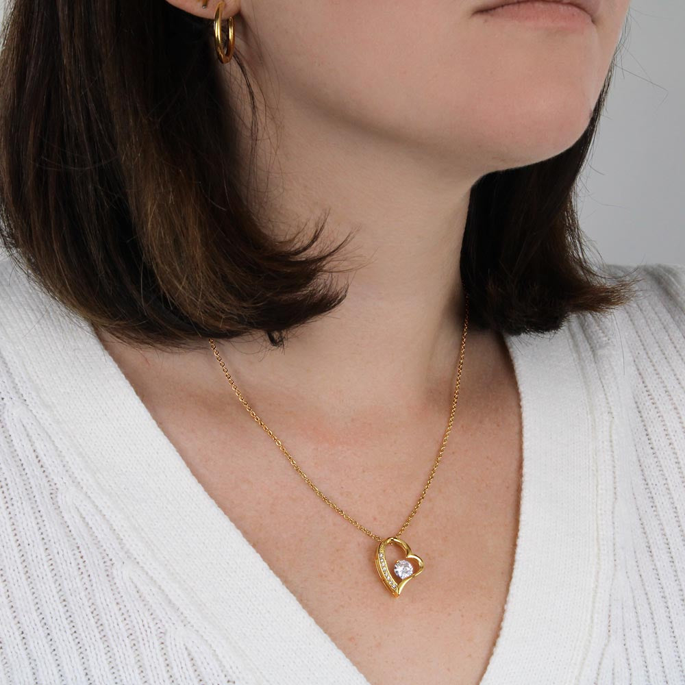 An meine geliebte Mutter - Herz-Halskette - Gold