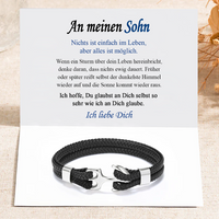 An meinen Sohn – Wenn das Leben ein Sturm ist, bewahren Sie dieses Armband in der Nähe auf - Gold