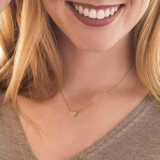An meine Frau - Individuelle Herz-Halskette - Gold