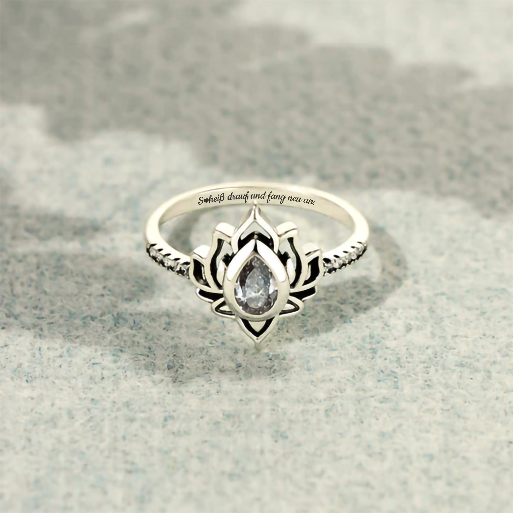 Beginnen Sie noch einmal - Empowerment-Ring mit Stein