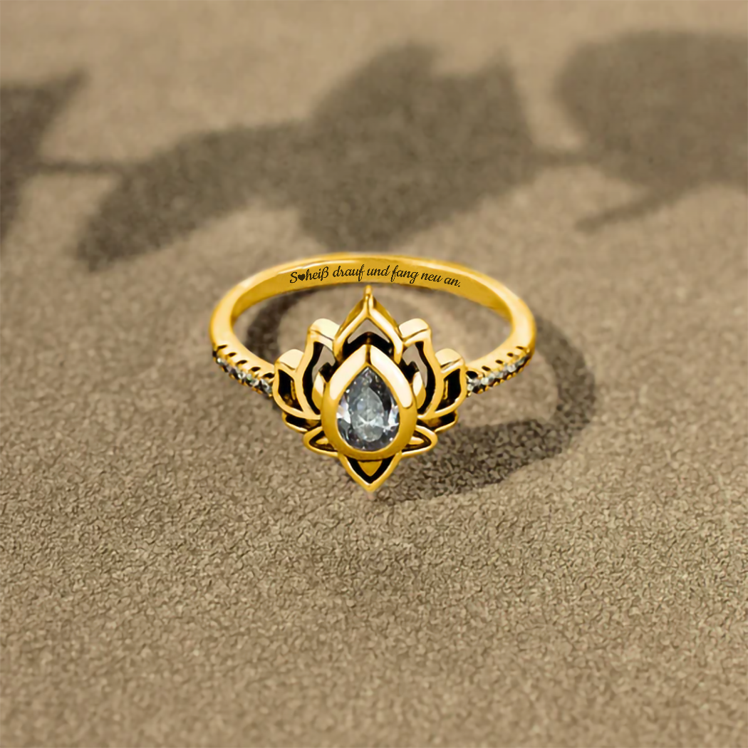 Beginnen Sie noch einmal - Empowerment-Ring mit Stein