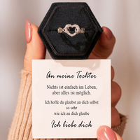 An meine Tochter - herz ring