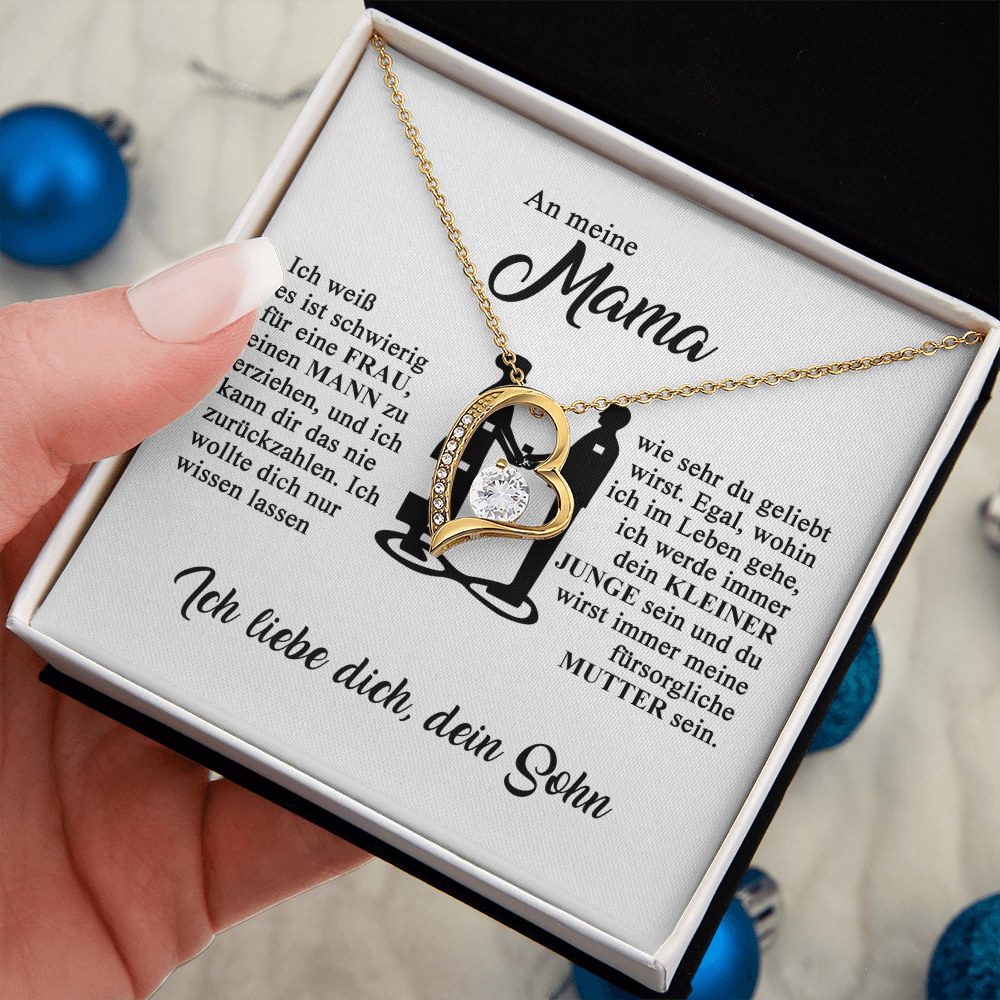 An meine Mama - Ich liebe dich - Herz-Halskette