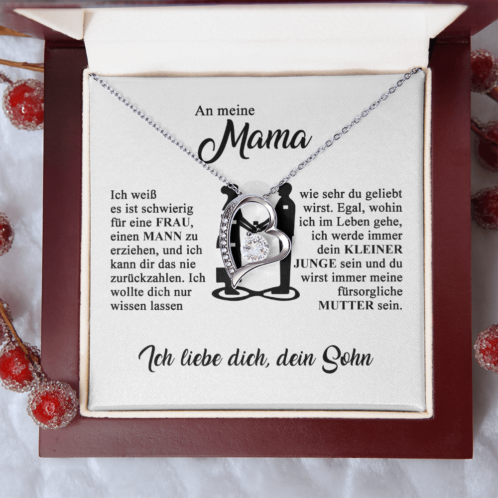 An meine Mama - Ich liebe dich - Herz-Halskette