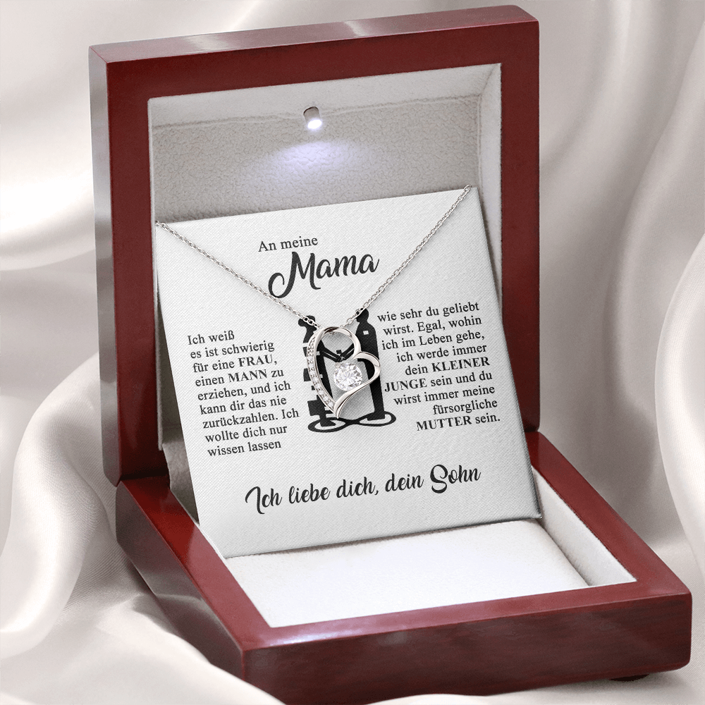 An meine Mama - Ich liebe dich - Herz-Halskette