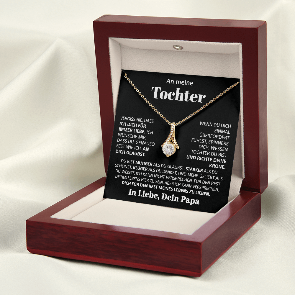 An meine Tochter - Halskette mit Liebesanhänger - Gold