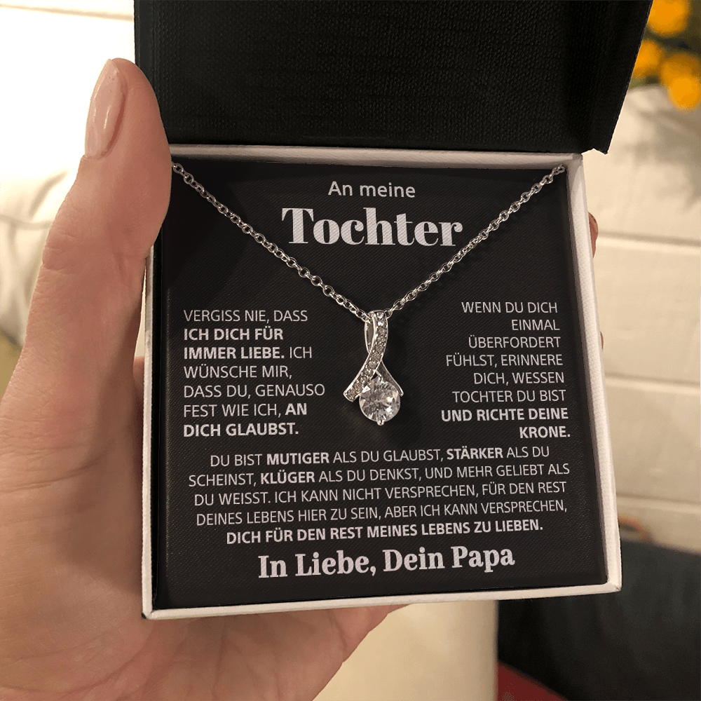 An meine Tochter - Halskette mit Liebesanhänger - Gold