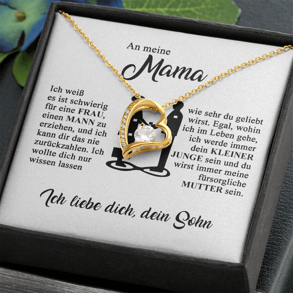 An meine Mama - Ich liebe dich - Herz-Halskette